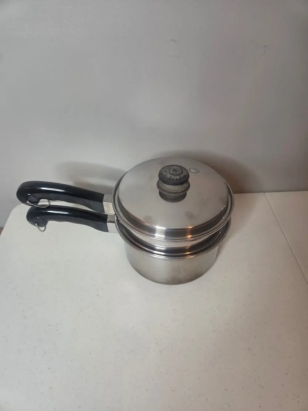 Saladmaster Stainless Steel 8” Saucepan Steamer Pot Vent Vapo Lid 18-8 Tri Clad